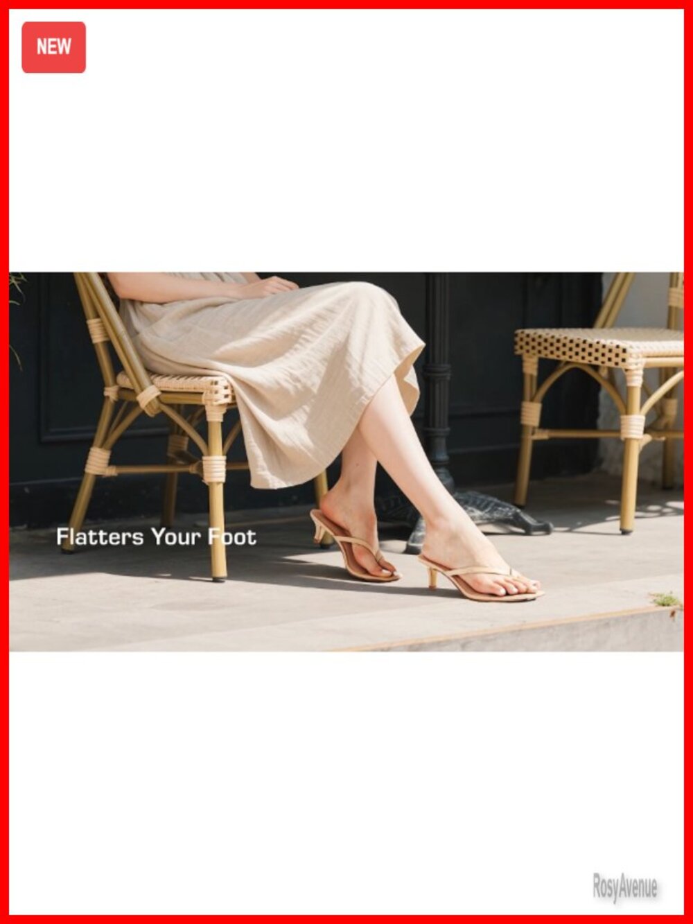 Faux Leather Kitten Heel Flip Flop Sandal Slip On Thong Heel - Picture 6 of 6